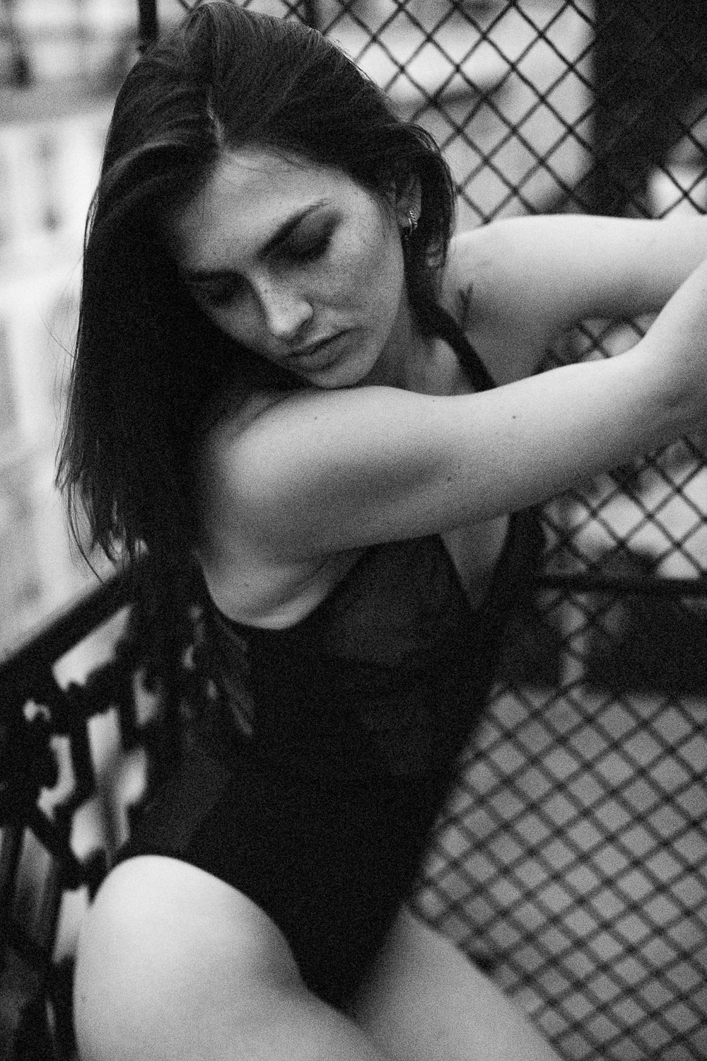 shooting photo lingerie noir et blanc